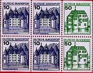 Niemcy 1982 Znaczki 913+1038 ** obiegowe zamki i pałace (HB29)