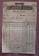 IG. BORGER, BIALA - SKŁAD MĄKI - Biała - Bielsko - Biała 1921 r. 2 ZNACZKI