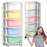 PLASTIKOWY POJEMNIK REGAŁ KOSZ NA ZABAWKI SZUFLADY