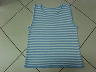 Bluzka damska / kamizelka z dzianiny - w paski, rozm. ok. 40/42