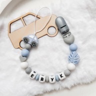 Zawieszka Do Smoczka z Imieniem Silikonowa Personalizowana Narodziny
