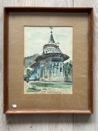 7568) STARA AKWARELA POLSKA SYGNOWANA