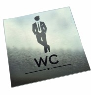 Tabliczka WC Toaleta Męska - laminat