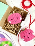 Jabłko owoc Kawaii szydełkowe jedzenie amigurumi