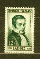 FRANCJA ** Lekarz, wynalazca stetoskopu Mi 954