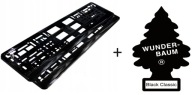 2 x RAMKA pod TABLICE CZARNA metalizowana CHROM połysk + Wunder Baum BLACK