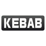 Naklejka KEBAB na koguta sygnalizator lampę szpakówkę bez tła od GravArt