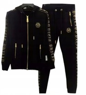 Dres Philip Plein Czarny Złoty Rozmiar 3XL