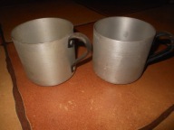 KUBEK ALUMINIOWY PRL 2 SZTUKI 0,5 L