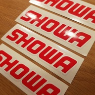 4x Naklejka z logo SHOWA 95x21mm Cross Ścigacz Enduro Amortyzator Wahacz
