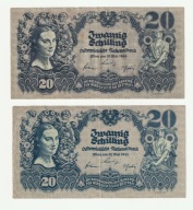 2 x 20 szylingów AUSTRIA 1945