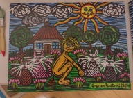 Gracjan Roztocki - Kupa jest strzelona PŁÓTNO 30 x 40 cm.