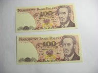 100 zł 1988 PR 2 banknoty