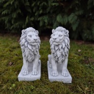 LWY ZESTAW Para Lew lewy i lew prawy Betonowa Figura Ogrodowa 36 cm 22 kg