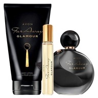 Zestaw AVON Far Away Glamour Perfumy Balsam Perfumetka Unikaty