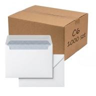 KOPERTA BIUROWA C6 (114x162 mm) SAMOKLEJĄCA BIAŁA 1000 szt.