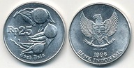 Indonezja 25 Rupiah - 1996r ... Monety