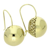 86748 Kolczyki stal chirurgiczna 316L pozłacane 14k klasyczne kule