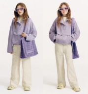 ZARA fiołkowa kurtka bluza jeansowa kangurka 11 12 lat