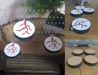 Drewniana półka magnetyczna - dekoracja terrarium dla skaczącego pająka.