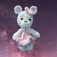 maskotka szydełkowa, pluszak , przytulanka 19cm , prezent, handmade, misia