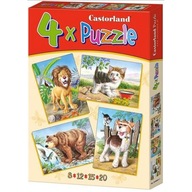 Puzzle x 4 - Zwierzęta - Castorland - 8-12-15-20 - wiek 4+