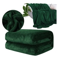 MIĘKKI KOC NARZUTA 200x220 ZIELONY PLED NA PREZENT I CHŁODNE WIECZORY