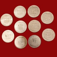 PAKIET 10 x 200 zł, XXX lat PRL 1974, Mapka 145g srebra Ag 625