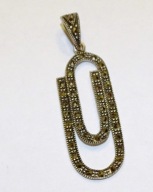 Srebro ! Zawieszka wisiorek nr 55 spinacz markazyty