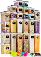 Pojemniki do przechowywania żywności zestaw 25 pojemników pudełek organizer