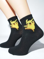 Skarpetki skarpety czarne bawełna pikachu Pokémon 38-41