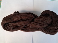 Włóczka brąz wełna mieszanka 90 g