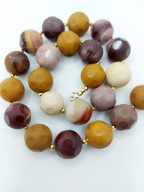 Naszyjnik MOKAT Naturalny fasetowany 16mm Hematyt 46cm