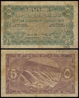 BNC - EGIPT 5 Piastrów 1940 seria 2 nr 204246 # P163 # BARDZO RZADKI # F/VF