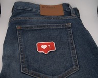 Naszywka Haftowana JEDNO POLUBIENIE Serce – 5,2 x 4 cm