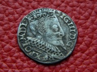 ZYGMUNT III WAZA - trojak 1596 Bydgoszcz - przebitka litery - R!