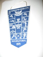 XX Mistrzostwa Wojsk OPK Rada Sportu Wojsk Warszawa 1979 proporczyk z PRL