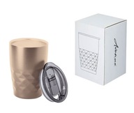 STYLOWY KUBEK TERMICZNY AVENUE GEOMETRYCZNY WZÓR 350 ml MIEDZIANY