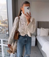 ZARA SWETER AŻUROWY GOLF BLOG R.S/36 NOWY!