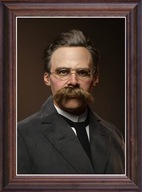Obraz Friedrich Wilhelm Nietzsche portret w drewnianej ramie ze szkłem