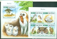 PTAKI-SOWY. GUINE BISSAU. Mi Bl+ark. A**2015r.