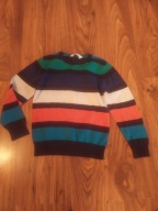 Sweterek H&M 134 paski