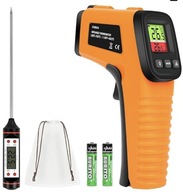 Zestaw 2 el. Cyfrowy termometr na podczerwień + termometr kuchenny