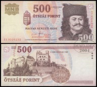 BNA - WĘGRY 500 Forintów 2008 EC 9526232 # BEZ OMRON RINGS # P188f # VF+