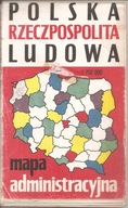 POLSKA (PRL) - MAPA ADMINISTRACYJNA Z 1977 ROKU.
