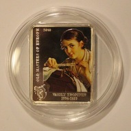 HAFCIARKA - VASILY TROPININ 5 $ DOLARÓW 2010 COOK ISLANDS CERTYFIKAT + ETUI