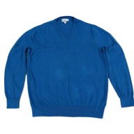 SWETER MĘSKI DELIKATNY W SEREK NIEBIESKI ROZM.XL__