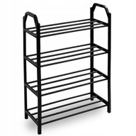 Szafka na buty Gockowiak 50x18.5cm - loft, czarna, 4 półki