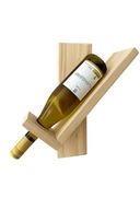 Drewniany stojak na wino – loftowy wieszak butelki i dekoracja ścienna