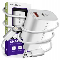 ZESTAW | SZYBKA ŁADOWARKA DO iPhone SIECIOWA USB TYPE-C + KABEL | 3000mA